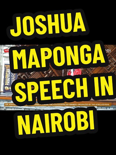 Joshua Maponga's Inspiring Speech in Nairobi