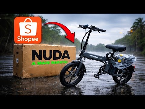 Cheap electric bike from Shopee in the rain! 😰 (It broke?)