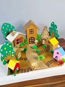 994K views · 4.2K reactions | Dream Village House model using cardboard #house #craftideas #creativity | Craft Engineer | Facebook