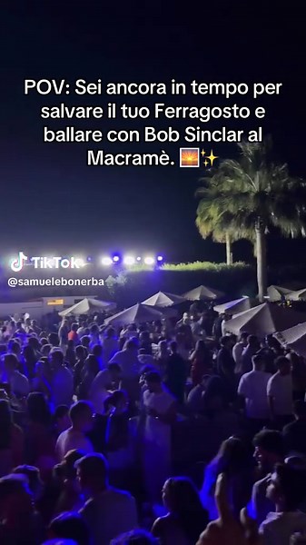 Se stai cercando cosa fare a Ferragosto in Puglia, la serata del 15 Agosto al Macramè è l’evento notte dell'estate 2026! 🔥 ⚠️ ULTIMISSIME DISPONIBILITÀ: • Ultimi tavoli privè • Ultime prevendite disponibili Posti in esaurimento rapido per la notte più calda di Monopoli! 🚀 📞 Info e Prenotazioni: 3911293978 (anche WhatsApp) #BobSinclar #MacrameMonopoli #FerragostoPuglia #EventiPuglia #Ferragosto2026