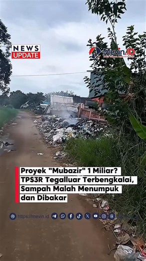 Mevin.ID on Instagram: "BANDUNG, Mevin.ID – Harapan Pemerintah Kabupaten (Pemkab) Bandung untuk mewujudkan kemandirian pengelolaan sampah melalui program Reduce, Reuse, Recycle (TPS3R) tampaknya menemui jalan buntu di Desa Tegalluar. Fasilitas TPS3R Tegalluar yang dikabarkan menelan dana pembangunan sekitar 1 miliar rupiah justru terlihat terbengkalai dan tidak berfungsi sebagaimana mestinya. Berdasarkan pantauan video yang beredar dan keresahan netizen, kondisi di lokasi sangat memprihatinkan. 