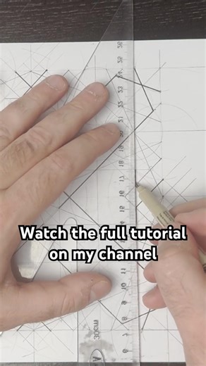 How to use the set square neatly when inking to avoid smudging your drawing.