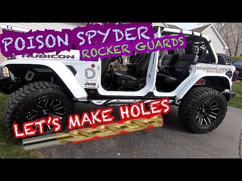 Jeep JL Wrangler Unlimited Rocker Guards - Poison Spyder Aluminum Body Armor - Installation