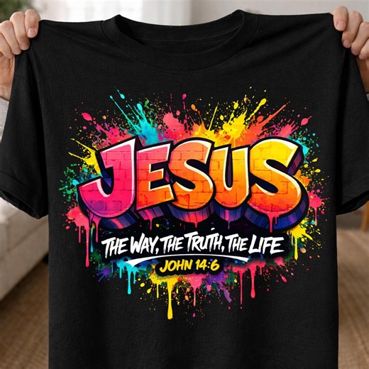 Graffiti Jesus PNG Bundle | the Way the Truth the Life PNG | Christian Bible Verse Clipart | Faith Based Sticker Design Download - Etsy