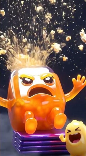 Inside His Head… POP! 😳 | 3D Loop #AIAnimation #YouTubeShorts #FunnyHorror