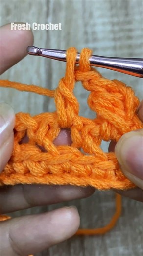 STUNNING 3D PUFF STITCH✨ EASY CROCHET! #easycrochet #crochetforbeginners #freecrochetpattern #shorts