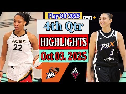 Las Vegas Aces vs Phoenix Mercury GAME 4 4th Qtr Highlights [Oct 03, 2O25]| Play off Wnba 2025