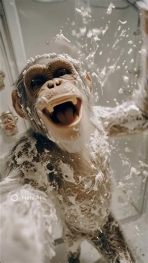 monkey dancing in a bathroom #gregarious #funnymoment #funnyface #funniestvideo #sillyness #aww