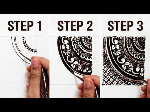 Basic Henna Patterns for Beginners | Learn Mehndi at Home #mehandi