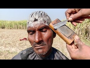 Extreme Vintage Barbering! Full Bald Shave Using 100-Year-Old Hand Machine!