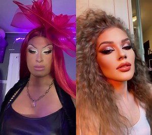 #duet with @voronina_valeria_ wow yesssss 💅🏻 #GarnierUNFILTERED #dragqueen #makeupartist #transformation #dragraceuk #rupaulsdragrace