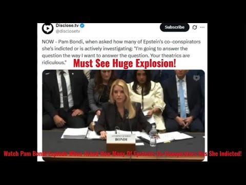 Watch Pam Bondi Explode When Asked How Many Of Epstein's Co-Conspirators Has She Indicted!