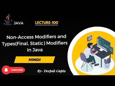 Core Java part100 Non-Access Modifiers in Java in hindi#java#javatutorial #javaprogramming#corejava
