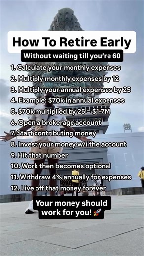 Follow @betterwallet for more savvy investing techniques! — This my friends is what people call your FIRE (Financial Independence, Retire Early) number. This concept was created by 3 professors at Trinity University and basically determined that assuming historical market returns, having a certain amount invested, and having a diversified portfolio (what I teach) you have a high likelihood of not running out of money during a 30 year retirement assuming a 4% withdrawal rate. Sure, it’s tough to 