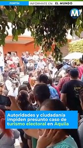 📌🗳️ #Elecciones2025 #Aquila Ray García G. Diario El Mundo La jornada electoral en el municipio de Aquila se vio interrumpida este domingo por la movilización de ciudadanos locales, quienes denunciaron la presencia de personas ajenas a la comunidad que, presuntamente, intentaban participar de manera irregular en el proceso electoral. De acuerdo con testimonios de habitantes de Aquila, se detectó la llegada de vehículos con placas foráneas a las inmediaciones de varias casillas, lo que generó so