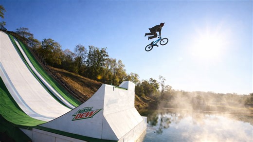 We built a slip and slide with a launch ramp