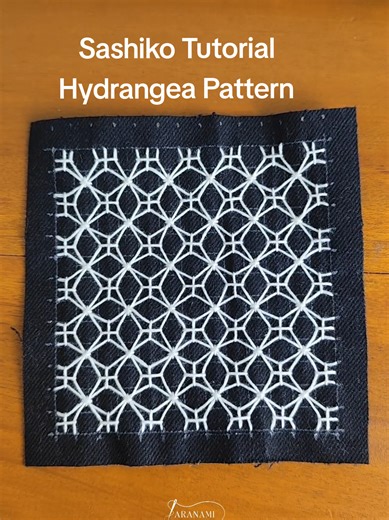 Sashiko Tutorial, normal speed😊 #sashikotutorial #sashiko #kugurizashi