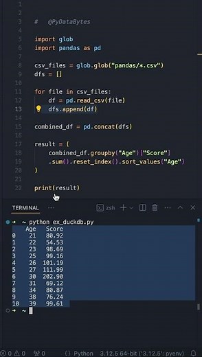 Fastest way to handle multiple CSV files in Python with DuckDB