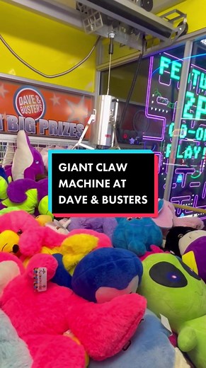 Giant Claw Machine Challenge at Dave & Buster's