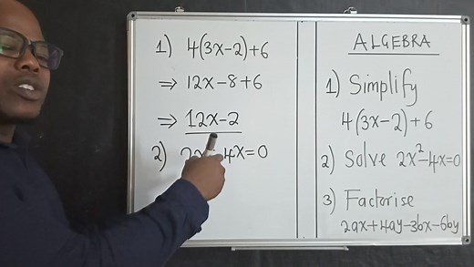 Algebra| Simplify, Solve, Factorise | Jacob Sichamba Online Math