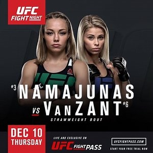 UFC Fight Night 80: Namajunas vs. VanZant | MMA Event | Tapology