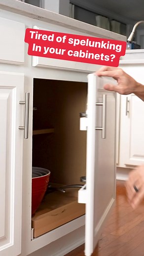 1.6M views · 36K reactions | I was tired of climbing into my cabinets for the right pot. So I made a pull out tray shelf to make use of dead space. Now it's so much easier to access everything! Check out the vid on YT for all 3 of the simple projects for better kitchen storage . #woodworking #carpentry #kitchen #storage #organization #fixthisbuildthat | Fix This Build That | Facebook