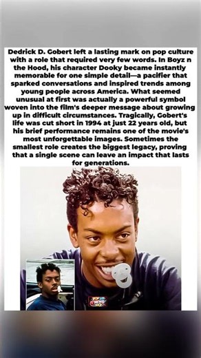 Dooky from ‘Boyz n the Hood’ — The Pacifier That Became a Symbol, Gone Too Soon at 22 🎬🍼🕊️#shorts