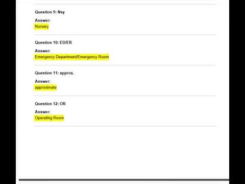 FREE MEDICAL AND STUDY GAMES ABOUTABBREVIATIONS (ALL) EXAM QUESTIONSActual Qs and Ans Expert