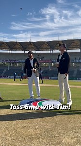 Toss time with Tim! 🪙 #BANvNZ #CricketNation | Blackcaps