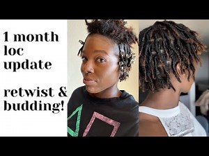 1 Month Loc Update | ugly stage | Budding | Retwist | comb coils