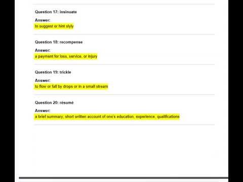 FREE ENGLISH VOCABULARY AND STUDY GAMES ABOUT7TH GRADE-VOCAB ONE EXAM QUESTIONSActual Qs and Ans