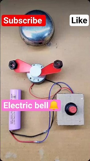 Homemade electric Bell 🔔 with DC motor #telhara #short video #shortvideo ‪@AparnaBabhulkar‬