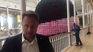 Watch with captions on, as our mic picked up some unfortunate static! We managed to catch up with Jason Hackenwerth to talk about his latest scuplture - Event Horizon. He tells us about working on the project with his team and how he anticipates audiences to engage with the scuplture. | Edinburgh Science Festival