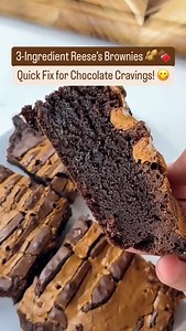 9K views · 5.2K reactions | 3-Ingredient Reese’s Brownies 樂 Craving...
