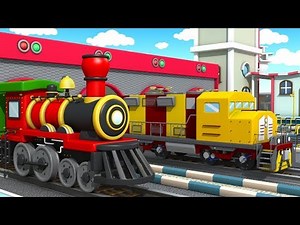 The Train Goes Choo Choo | Nursery Rhyme Song | Freight Train Passenger Train Steam Train Mine Train