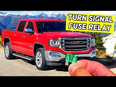 GMC SIERRA TURN SIGNAL FUSE RELAY LOCATION REPLACEMENT 2014 2015 2016 2017 2018 2019