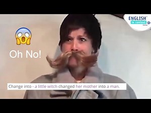 The phrasal verb change into = to transform