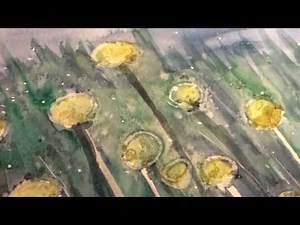 Watercolor Techniques, Glue and Salt
