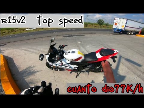 top speed yamaha r15 v2 con 40 mil kilómetros guadalajara-chapala #ACWBIKE