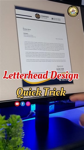 6.3K views · 50 reactions | MS Word  Letterhead Design Tutorial in Hindi | ऑफिस Letterpad कैसे बनाएं?  Step-by-Step Guide  #tips #lettering #reels #design #tutorial #msword #tricks #post #videoviralシ Aniket Kumar | Aniket Kumar | Facebook