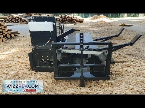 30T Firewood Processor for Skid Steer 17.7" Cutting and 25" Chainsaw 4 Way 6 Way Wedge