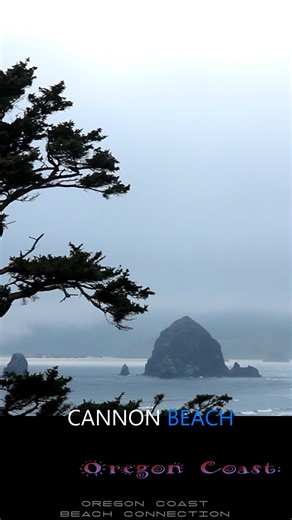 North #OregonCoast: Cannon Beach's Haystack Rock in varying degrees of fog. Watch it barely reappear. See every beach access https://www.beachconnection.net/vtour_cbeach.htm #OregonCoastBeachConnection | Oregon Coast Beach Connection