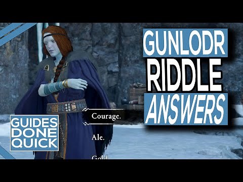 Assassin's Creed Valhalla Gunlodr Riddle Answers