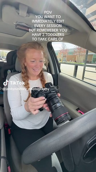 Excited Photographer Juggles Editing and Toddler Care