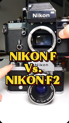 We Like Cameras on Instagram: " Nikon F vs. Nikon F2  Which do you like better!? Both are incredible cameras and an absolute joy to use! There’s a few major differences in their bodies. Both are great beginner or pro cameras. Personally the Nikon F3 is the workhorse if you’re looking to use it professionally."