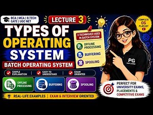 Batch Operating System |Offline Processing, Buffering & Spooling|Types Of OS #computerscience#ugcnet