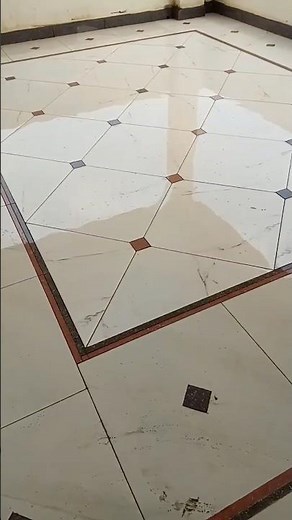 Elegant White Floor Tiles with Diamond Pattern | Perfect Marble Tile Installation Design