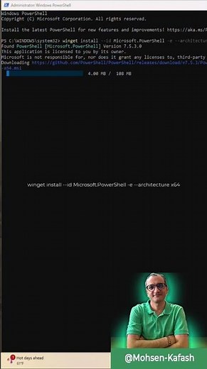 جدیدترین PowerShell روی ویندوز | آپدیت سریع، ساده، امن (winget + Store)