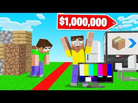 MOVING Into My NEW MINECRAFT HOUSE! (my friends were jealous)