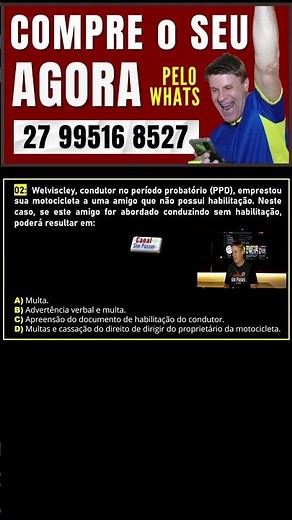 Simulado do DETRAN 2024. Questões da Prova teórica do DETRAN. Exame legislação de trânsito.